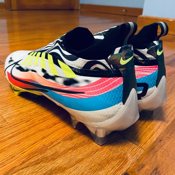 Nike Vapor Edge Elite 360 White Black Multicolor Football Cleats Size 14.5 - Picture 10 of 12